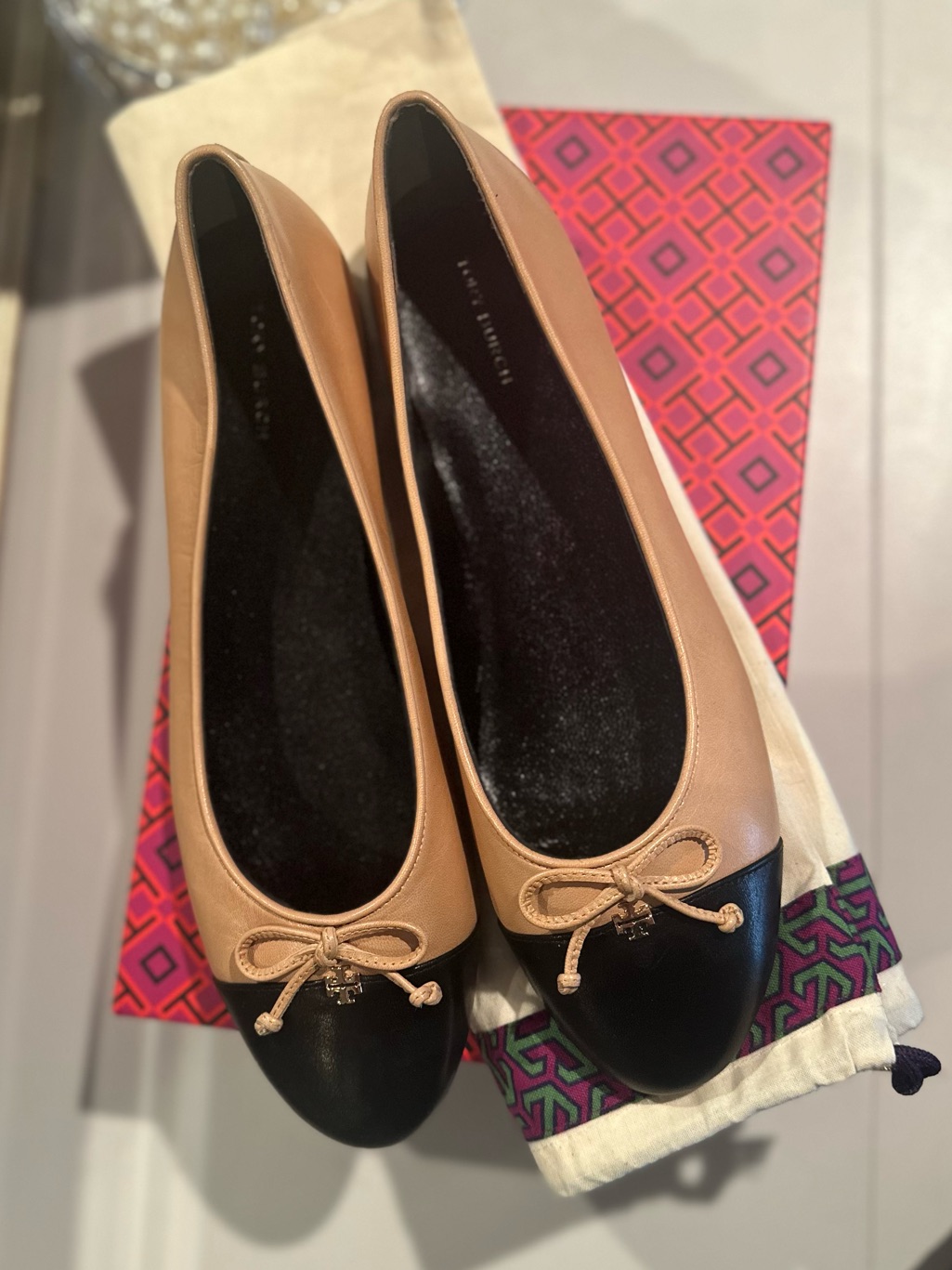 New Tory Burch Cap-Toe Ballet Flat 10